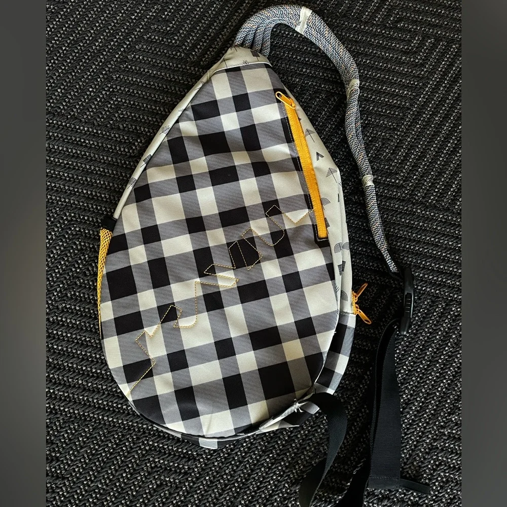 KAVU Rope Sling Bag Tree & Buffalo Plaid Print Crossbody Backpack - Picture 2 of 4
